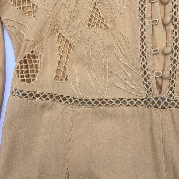 O’Neill Long Sleeve Ryana Romper Yellow Gold Mustard SZ M - Picture 5 of 7